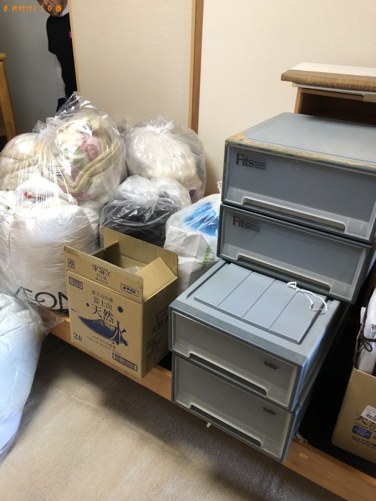 【奈良市】布団、衣装ケース、ベッド枠などの出張不用品回収・処分ご依頼