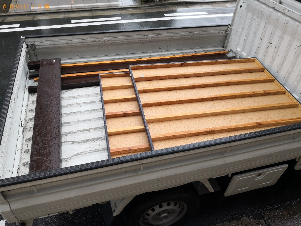 【奈良市芝辻町】マットレス付きセミダブルベッドの回収・処分ご依頼