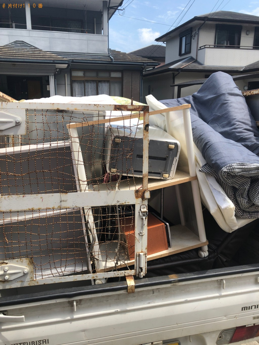 カラーボックス、シングルベッド、洗濯機、冷蔵庫、コンポ等の回収