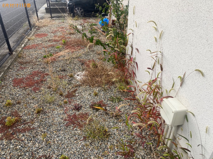 【奈良市古市町】草刈り、草むしり作業ご依頼　お客様の声